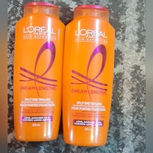 2 New L'Oreal Paris Hair Expertise Dream Lengths Split Ends Sealing Shampoo.